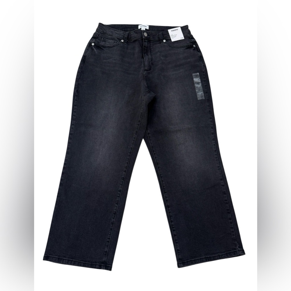 Sonoma High Rise Straight Leg Jeans
Women's 14 Long Black Stretch Denim Pants